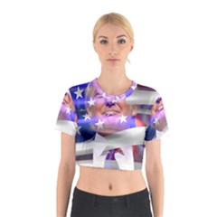 Donald Trump Flag Cotton Crop Top by vintagetrump