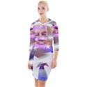 Donald Trump Flag Quarter Sleeve Hood Bodycon Dress View1