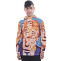 Orange Donald Trump Men s Front Pocket Pullover Windbreaker View1