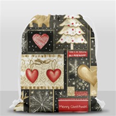 Christmas Reindeer Drawstring Bag (small) by Posterlux
