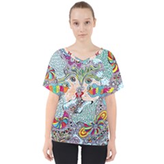 Supersonicangeldream V-neck Dolman Drape Top by chellerayartisans