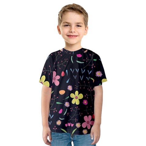 Foliage Pattern Beautiful Aesthetic Secret Garden Kids  Sport Mesh T-shirt by Paksenen