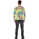 Fractal Spiral Abstract Background Vortex Yellow Men s Fleece Sweatshirt View4