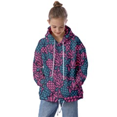Summer Pineapples Kids  Oversized Hoodie by Paksenen