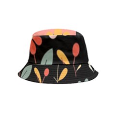  Minimalist Pattern With Simple Lines,flower And Shapes, Creating A Clean And Modern Inside Out Bucket Hat (kids) by myclothy