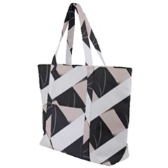 A Minimalist Pattern With Simple Lines And Shapes, Creating A Clean And Modern Aesthetic 07 Zip Up Canvas Bag by myclothy
