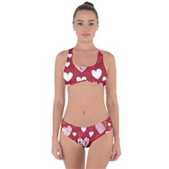 Valentine Criss Cross Bikini Set by pollyparadiseartshop