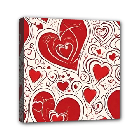 Be My Valentine Mini Canvas 6  X 6  (stretched) by pollyparadiseartshop