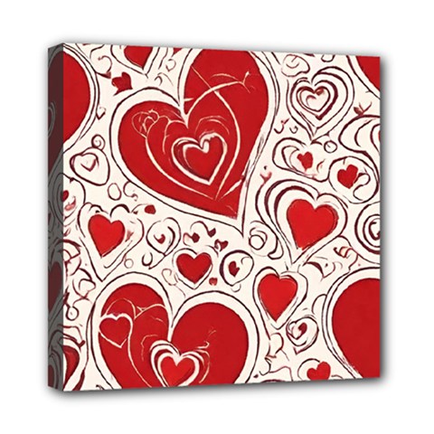 Be My Valentine Mini Canvas 8  X 8  (stretched) by pollyparadiseartshop