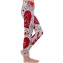 Be My Valentine Kids  Lightweight Velour Leggings View3
