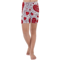 Be My Valentine Kids  Lightweight Velour Capri Yoga Leggings by pollyparadiseartshop