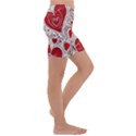 Be My Valentine Kids  Lightweight Velour Capri Yoga Leggings View3