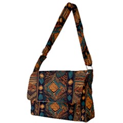 Tribal Chic Full Print Messenger Bag (s) by pollyparadiseartshop