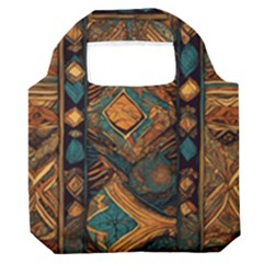 Tribal Chic Premium Foldable Grocery Recycle Bag by pollyparadiseartshop