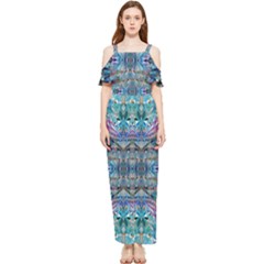 Blend I Eraser 4-1 Repeats I Draped Sleeveless Chiffon Jumpsuit by kaleidomarblingart