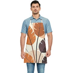 Leaves Boho Monster Nature Kitchen Apron by Salmanaz77