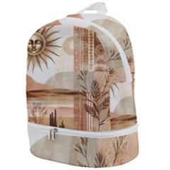 Abstract Sun Boho Bohemian Design Zip Bottom Backpack by Salmanaz77