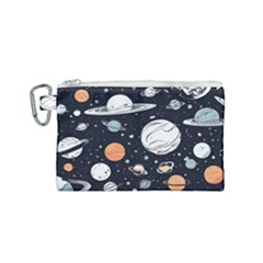 Space Galaxy Universe Stars Sky Canvas Cosmetic Bag (small) by Paksenen