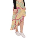 Abstract Pattern Design Scrapbooking Asymmetrical Ruffle Hem Skirt  View3