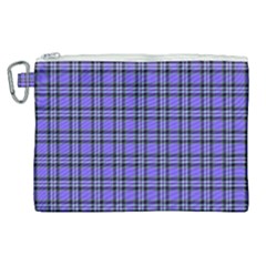 Blue Tartan Plaid 1 Canvas Cosmetic Bag (xl) by dressshop