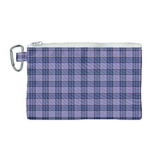 Purple Plaid Tartan 1 Canvas Cosmetic Bag (medium) by dressshop