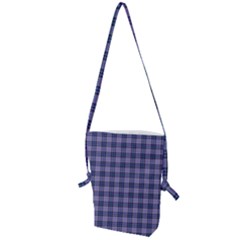 Purple Plaid Tartan 1 Folding Shoulder Bag by dressshop