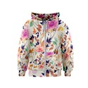 Abstract Floral Background Kids  Zipper Hoodie View1