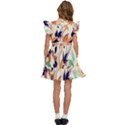 Abstract Floral Background Kids  Winged Sleeve Dress View4