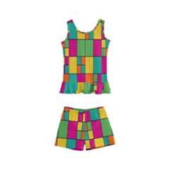 Abstract-background Kids  Boyleg Swimsuit by kyorashop23