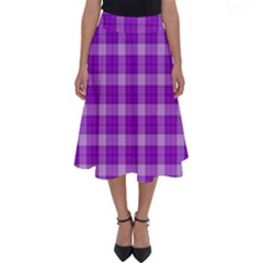 Purple Plaid Tartan 3 Perfect Length Midi Skirt by dressshop