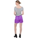 Purple Plaid Tartan 3 Women s Ripstop Shorts View2
