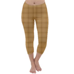 Autumn Fall Plaid Tartan 1 Capri Winter Leggings  by dressshop