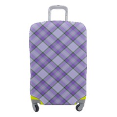 Purple Plaid Tartan 2 Diagonal Luggage Cover (small) by dressshop