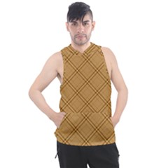 Autumn Fall Plaid Tartan 1 Diagonal Men s Sleeveless Hoodie by dressshop