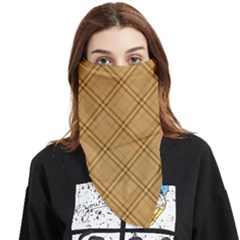 Autumn Fall Plaid Tartan 1 Diagonal Face Covering Bandana (triangle) by dressshop