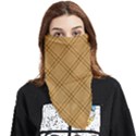 Autumn Fall Plaid Tartan 1 Diagonal Face Covering Bandana (Triangle) View1