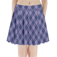 Purple Plaid Tartan 1 Diagonal Pleated Mini Skirt by dressshop