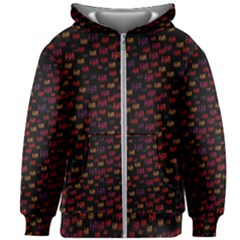 Pattern Ha Ha Ha  Abstract Black Dark Doodle Hahaha Pattern Physco Kids  Zipper Hoodie Without Drawstring by Salmanaz77