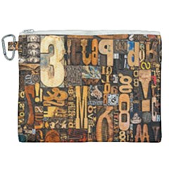 3d Letters Macro Wooden Letters Letters Textures Canvas Cosmetic Bag (xxl) by Salmanaz77