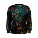Flowers Floral Retro Flower Texture Women s Sweatshirt View1