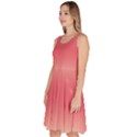 Cream Yellow To Crimson Red Bilinear Gradient Knee Length Skater Dress With Pockets View2