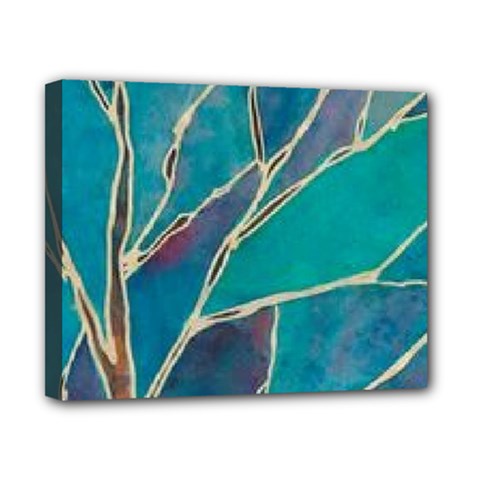 Aqua Batik, Abstract, Colorful Canvas 10  X 8  (stretched) by kyorashop23