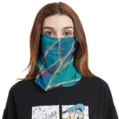 Aqua Batik, Abstract, Colorful Face Covering Bandana (two Sides) by kyorashop23