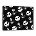 Jack Print, White, Before, Plain, Black, Simple, Christmas Canvas 16  x 12  (Stretched) View1