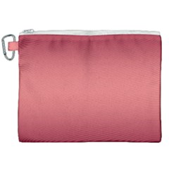 Burgundy Red To Coral Pink Bilinear Gradient Canvas Cosmetic Bag (xxl) by GradientsOmbre
