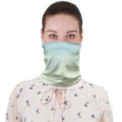 Baby Blue To Cream Yellow Linear Gradient Face Covering Bandana (adult) by GradientsOmbre