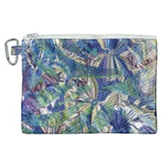Blue Blend Canvas Cosmetic Bag (xl) by kaleidomarblingart