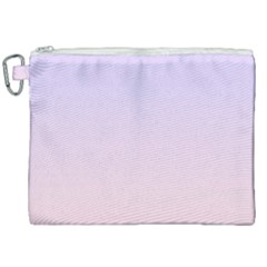 Pale Violet To Pale Pink Linear Gradient Canvas Cosmetic Bag (xxl) by GradientsOmbre