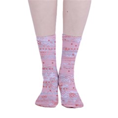 Boho Pattern Smooth Crew Length Tube Socks by designsbymallika