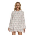 Boho Pattern 3 Round Neck Long Sleeve Bohemian Style Chiffon Mini Dress View1